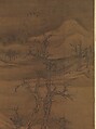 Crows in Old Trees, Luo Zhichuan (Chinese, active ca. 1300–30), Hanging scroll; ink and color on silk, China