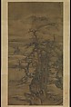 Landscape after a poem by Wang Wei, Tang Di (Chinese, ca. 1287–1355), Hanging scroll; ink and color on silk, China