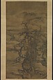 Landscape after a poem by Wang Wei, Tang Di (Chinese, ca. 1287–1355), Hanging scroll; ink and color on silk, China