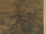 Landscape after a poem by Wang Wei, Tang Di (Chinese, ca. 1287–1355), Hanging scroll; ink and color on silk, China