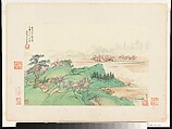 Landscapes after old masters, Wang Hui (Chinese, 1632–1717), Album of twelve leaves; ink and color on paper, China