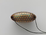 Case (Inrō) with Chrysanthemum Decoration, Gold and silver maki-e with inlay of mother-of-pearl on lacquered ground, Japan
