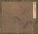 Mouse Eating Lichee Fruit, Unidentified artist, Album leaf; ink and color on silk, China