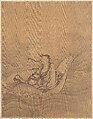 Sage Floating on Lotus Leaf, Unidentified artist, Album leaf; ink on silk, China