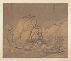 Landscape, Unidentified artist, Album leaf; ink and color on silk, China