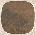 The House Near the Lake, Unidentified artist, Fan mounted as an album leaf; ink and color on silk, China