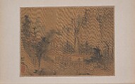 Landscape, Fan Hong Chinese, Miniature from album of eleven paintings; ink and color on silk, China