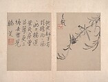 Album of miscellaneous paintings, Attributed to Bada Shanren (Zhu Da) (Chinese, 1626–1705), Album of twelve paintings; ink wash on paper, China