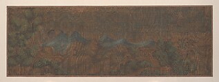 Landscape Painting of Figure in Woodland Setting, Unidentified artist, Album leaf; color on silk, China