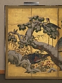 Birds and Flowers of the Four Seasons, Pair of six-panel folding screens; ink, color, gold, and gold leaf on paper, Japan