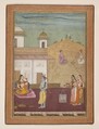 Page from a Dispersed Rasikapriya (Lover's Breviary), Nuruddin, Ink, opaque watercolor, gold and silver on paper, India (Rajasthan, Bikaner)