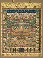 Taima Mandala, Hanging scroll; ink, color, and gold on silk, Japan