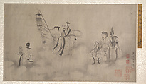 Procession of Arhats, Unidentified artist, Album of ten leaves; ink on silk, China