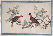 Album Containing Twelve Paintings of Birds, Unidentified artist, Album of twelve leaves; color on pith paper, China