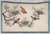 Album Containing Twelve Paintings of Birds, Unidentified artist, Album of twelve leaves; color on pith paper, China