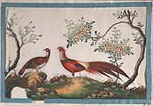Album Containing Twelve Paintings of Birds, Unidentified artist, Album of twelve leaves; color on pith paper, China