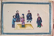Album, Unidentified artist Chinese, Album of twelve leaves; ink and color on pith paper, bound in red damask, China