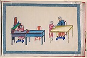 Album, Unidentified artist Chinese, Album of twelve leaves; ink and color on pith paper, bound in red damask, China
