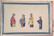 Album, Unidentified artist Chinese, Album of twelve leaves; ink and color on pith paper, bound in red damask, China