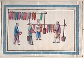 Album Containing Twelve Paintings of People Making Silk, Unidentified artist, Album of twelve leaves; color on pith paper, China