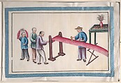 Album Containing Twelve Paintings of People Making Silk, Unidentified artist, Album of twelve leaves; color on pith paper, China