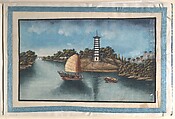 Album Containing Twelve Paintings of Scenes Along a River, Unidentified artist Chinese, 19th century, Album of twelve leaves; ink and color on pith paper, China