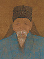 Portrait of the artist’s great-granduncle Yizhai at the age of eighty-five, Ruan Zude (Chinese, 16th or early 17th century), Hanging scroll; ink and color on silk, China