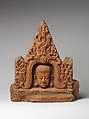 Antefix with Face of a Deity, Terracotta, Indonesia (Java)