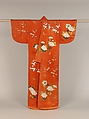 Outer Robe (Uchikake) with Peonies, Plum Blossoms, and Butterflies ...