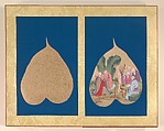 Luohans, Unidentified Artist, Album of eighteen leaves; ink and color on bodhi tree leaves, China
