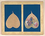 Luohans, Unidentified Artist, Album of eighteen leaves; ink and color on bodhi tree leaves, China