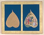 Luohans, Unidentified Artist, Album of eighteen leaves; ink and color on bodhi tree leaves, China