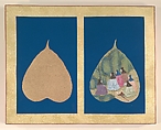 Luohans, Unidentified Artist, Album of eighteen leaves; ink and color on bodhi tree leaves, China