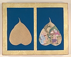 Luohans, Unidentified Artist, Album of eighteen leaves; ink and color on bodhi tree leaves, China