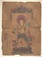 Two Buddhist Paintings, Unidentified artist, Single leaf and single accordian-fold manuscript; ink and color on paper, China