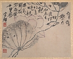 Plants and Vegetables, Unidentified artist, Album of eight double leaves; ink and color on paper, China