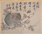 Plants and Vegetables, Unidentified artist, Album of eight double leaves; ink and color on paper, China