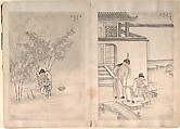 Twenty-four Paragons of Filial Piety, Unidentified artist Chinese, 19th century, Album of fifty-one leaves of paintings and calligraphy; ink, wash and color on paper, China