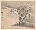 Landscapes after Ancient Masters, Mei Qing (Chinese, 1623–1697), Album of twelve paintings and one leaf of calligraphy; ink and color on paper, China