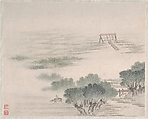 Landscapes Painted for Yuweng, Fan Qi (Chinese, 1616–after 1694), Album of eight leaves; ink and color on paper, China