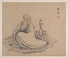 The Sixteen Luohans, Attributed to Chen Xian (Chinese, active ca. 1634–77), Album of sixteen paintings; ink and color on paper, China or Japan