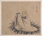 The Sixteen Luohans, Attributed to Chen Xian (Chinese, active ca. 1634–77), Album of sixteen paintings; ink and color on paper, China or Japan