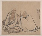 The Sixteen Luohans, Attributed to Chen Xian (Chinese, active ca. 1634–77), Album of sixteen paintings; ink and color on paper, China or Japan