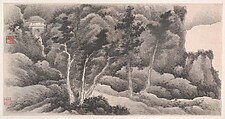 Landscapes, Gong Xian (Chinese, 1619–1689), Album of six paintings; ink on paper, China