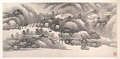 Landscapes of the Twelve Months, Gong Xian (Chinese, 1619–1689), Album of twelve painting leaves; ink on paper, China