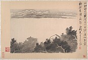 Landscapes with poems, Gong Xian (Chinese, 1619–1689), Fifteen leaves from an album (1980.516.2a–c and 1981.4.1a–o) of eighteen leaves, China