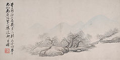 Landscapes, Dai Xi (Chinese, 1801–1860), Album of eight paintings; ink and color on paper, China