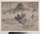 Landscapes, Pan Simu (Chinese, 1756–1842), Album of eight leaves; ink and color on paper, China
