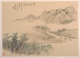 Landscape, Cheng Tinglu (Chinese, 1796–1858), Album leaf; ink and color on paper, China