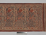 Painted Textile Depicting Celestial Musicians, Block-printed plain-weave cotton (mordant- and resist-dyed), India (Gujarat)